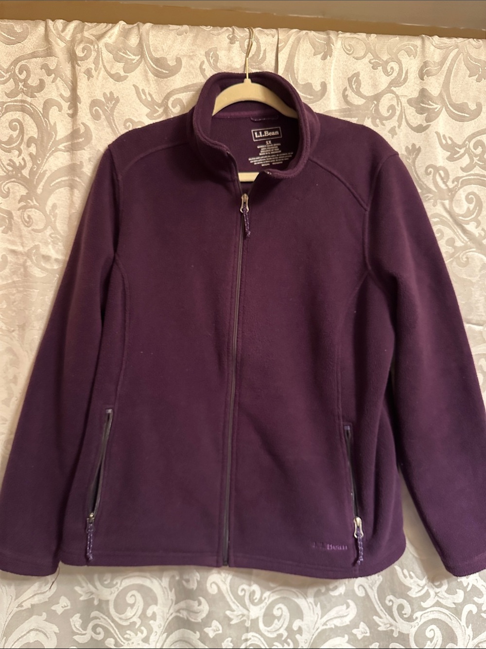 L.L. Bean Women's Full-Zip Fleece Jacket - Plum